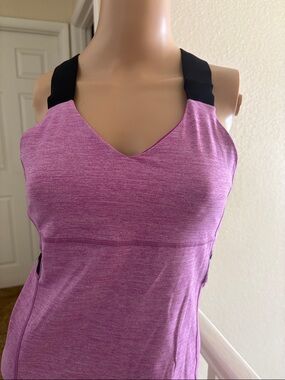 lululemon athletica Purple and Black Racerback Tank Top